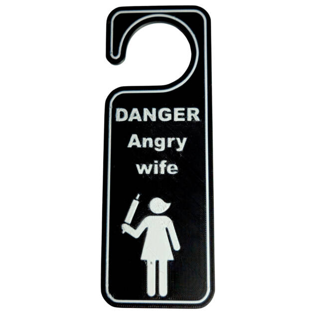 Print 3D - Angry Wife Door Hanger