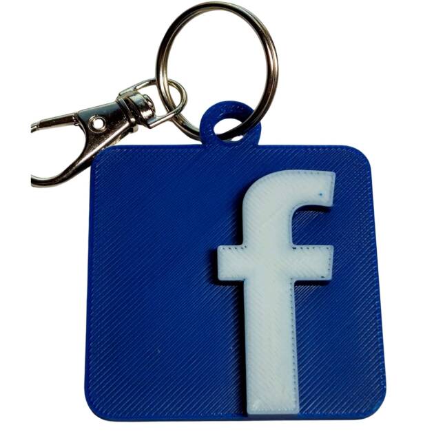 Breloc 3D Facebook Logo