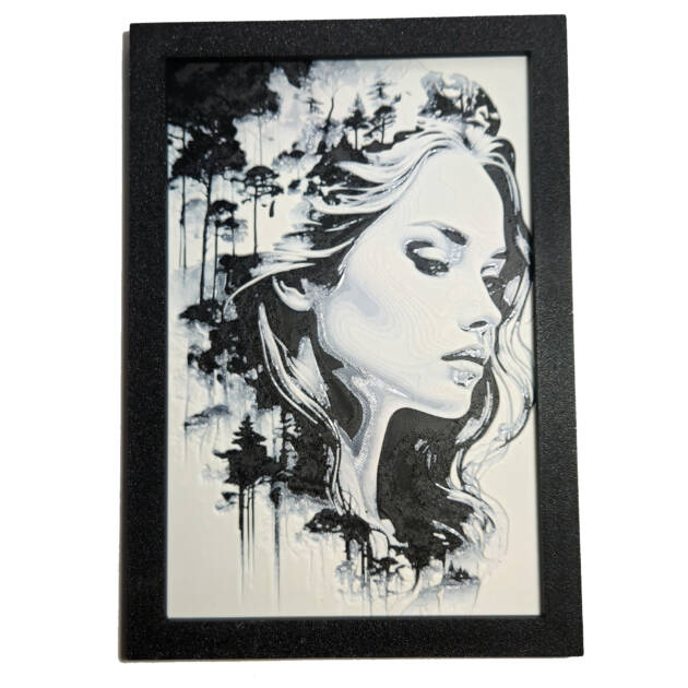 Tablou arta 3D Hueforge - Forest Woman, 15x22cm