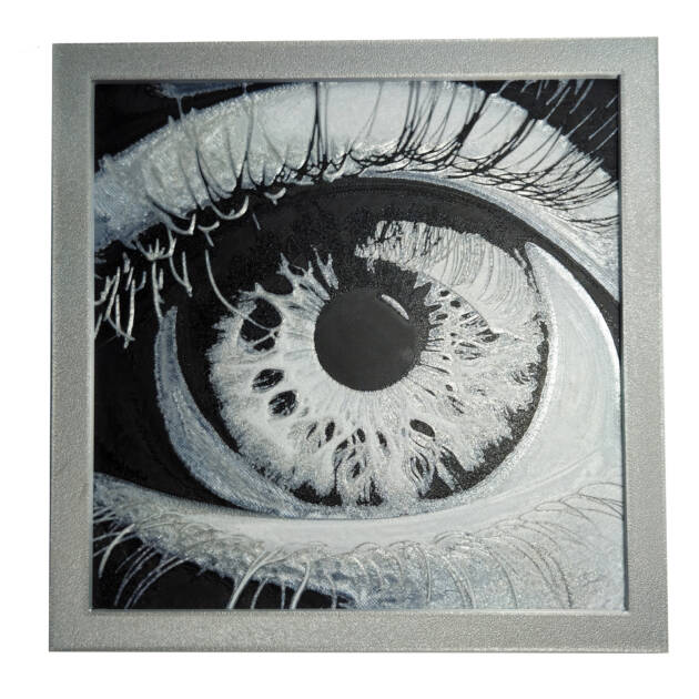 Tablou arta 3D Hueforge - Ochiul M1, 20x20cm