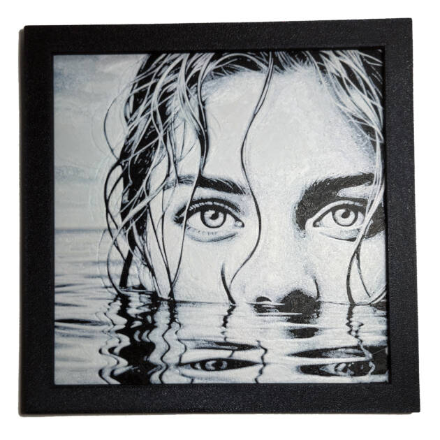 Tablou arta 3D Hueforge - Water Woman, 18x18cm