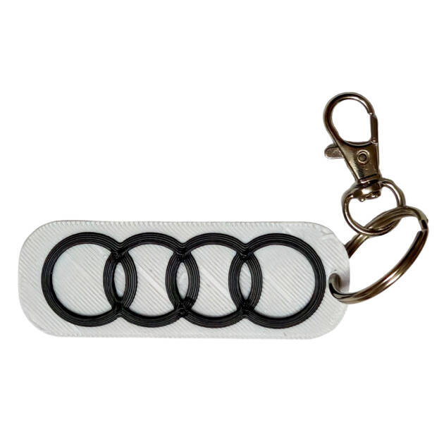 Breloc 3D Audi Logo, 7x3 cm
