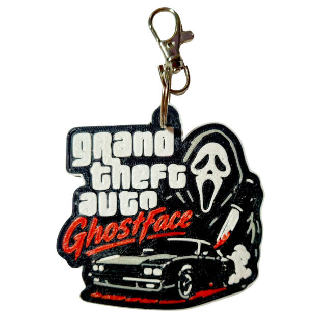 Breloc 3D GTA Ghost Face Big, 9x8cm