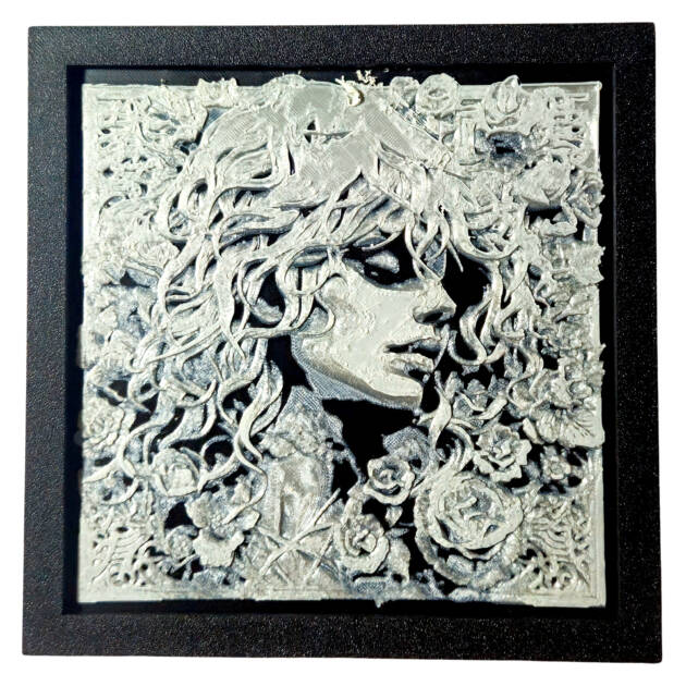 Tablou arta 3D Hueforge - Glamourous Medusa, 20x20cm
