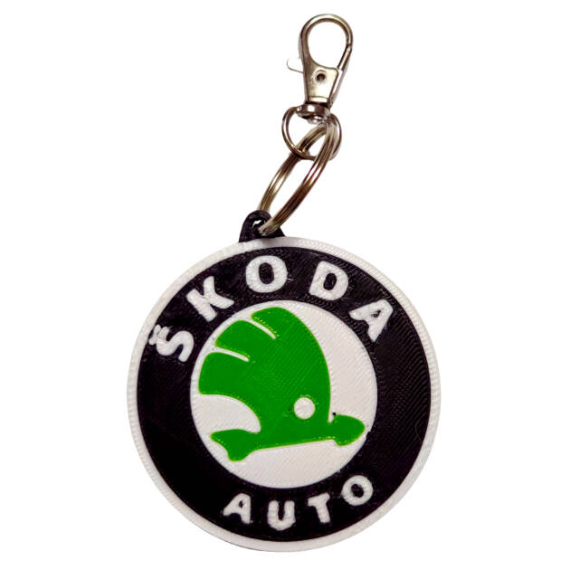 Breloc 3D Skoda Logo, 6x6cm
