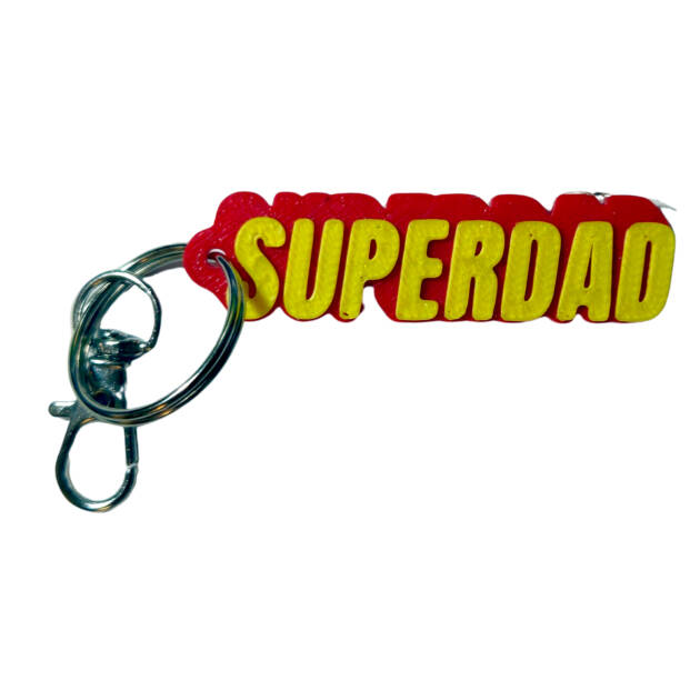 Breloc 3D Super Dad, 6x2cm