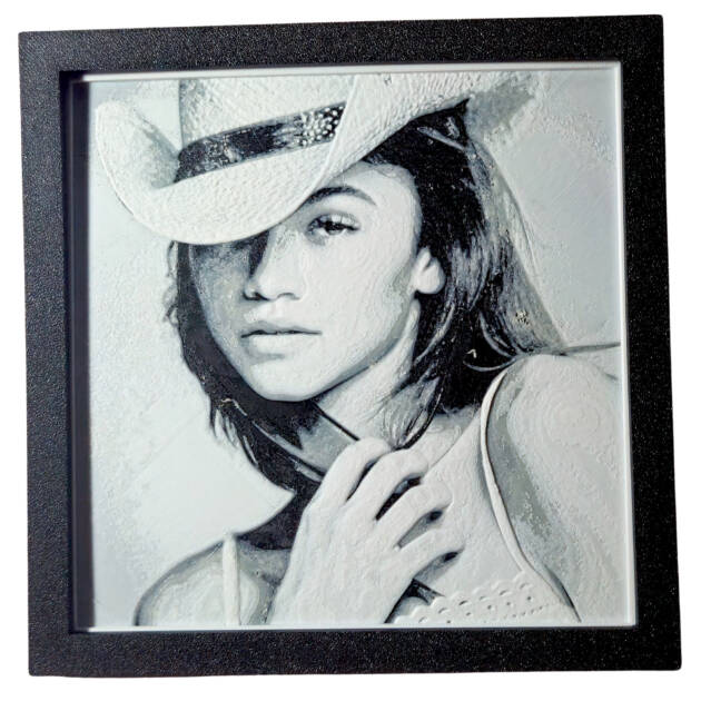 Tablou arta 3D Hueforge - Zendaya, 20x20cm