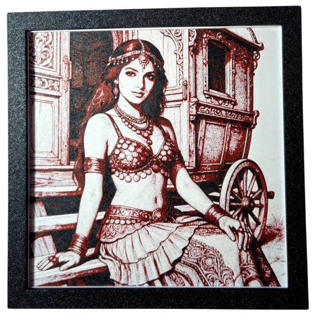 Tablou arta 3D Hueforge - Gypsy Rose, 20x20cm
