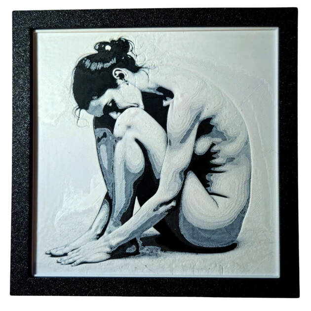 Tablou arta 3D Hueforge - Life Model, 20x20cm