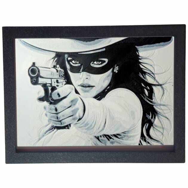 Tablou arta 3D Hueforge - Money or your Life, 22x17cm