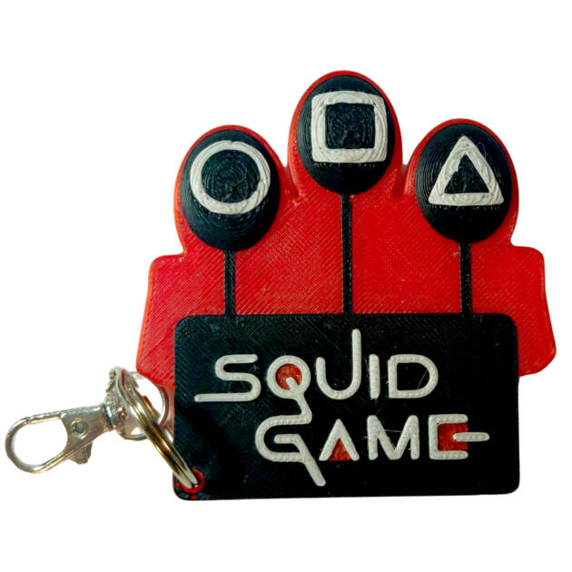 Breloc 3D Squid Game Guards, 7x8cm