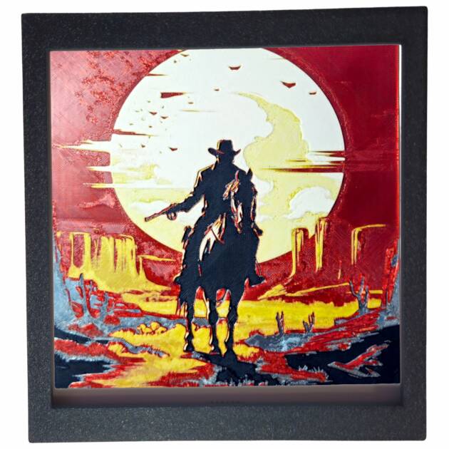 Tablou arta 3D Hueforge - The Red Dead Redemption M1, 20x22cm